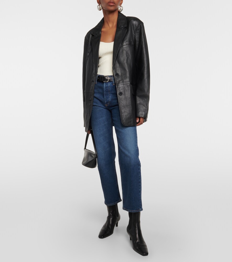 Orla leather blazer