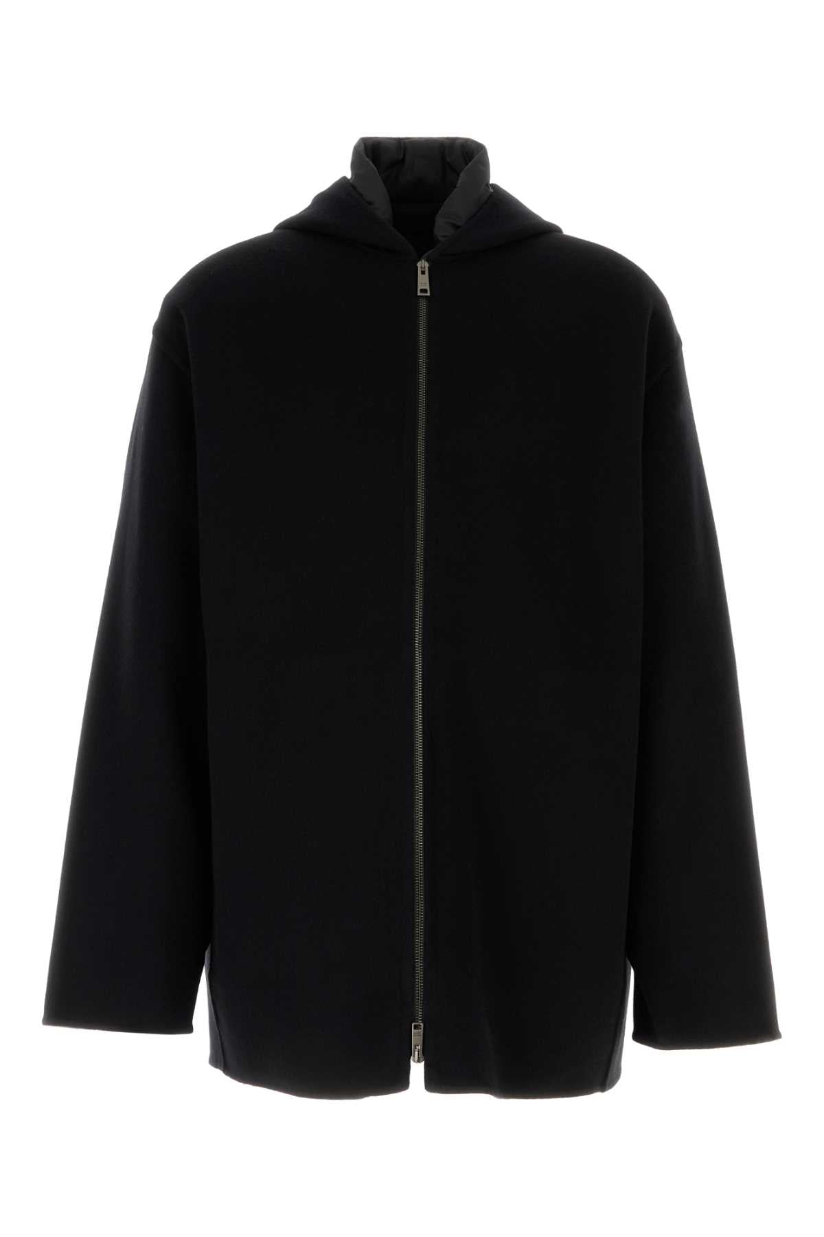 Silk Padded Down Jacket — Black