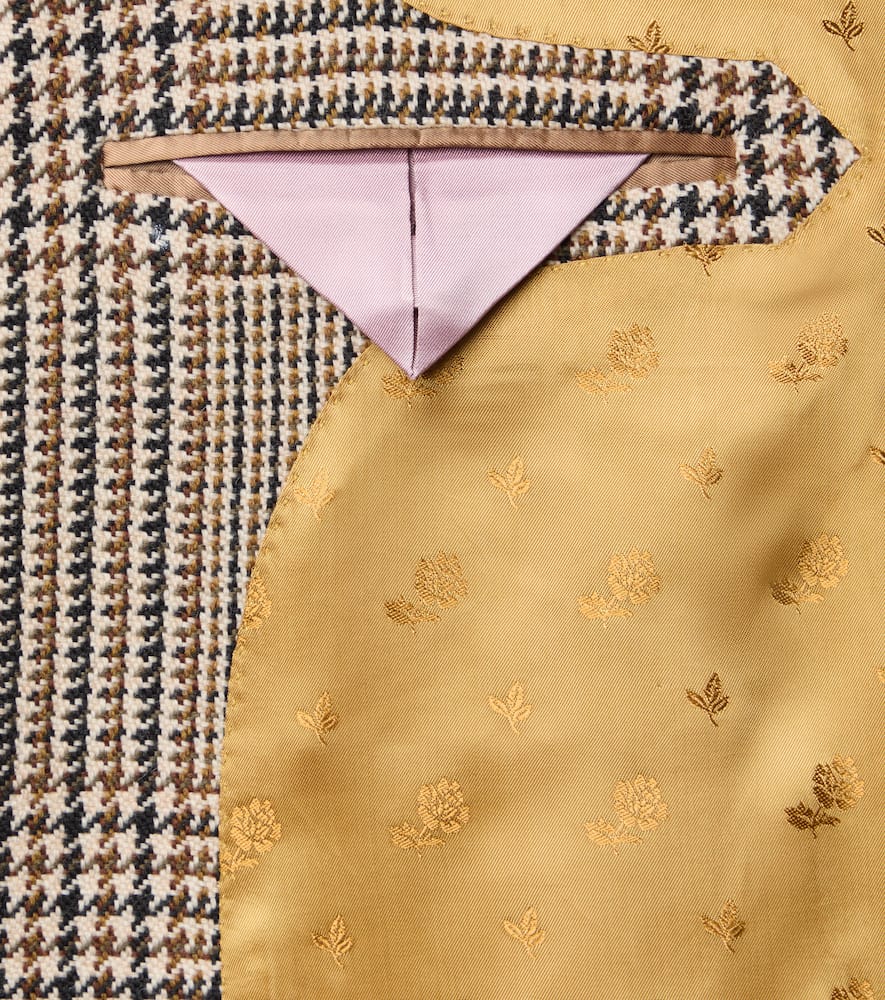 Prince of Wales check virgin wool blazer