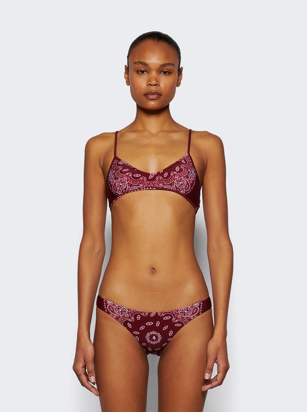 Paisley-print bikini set - Red