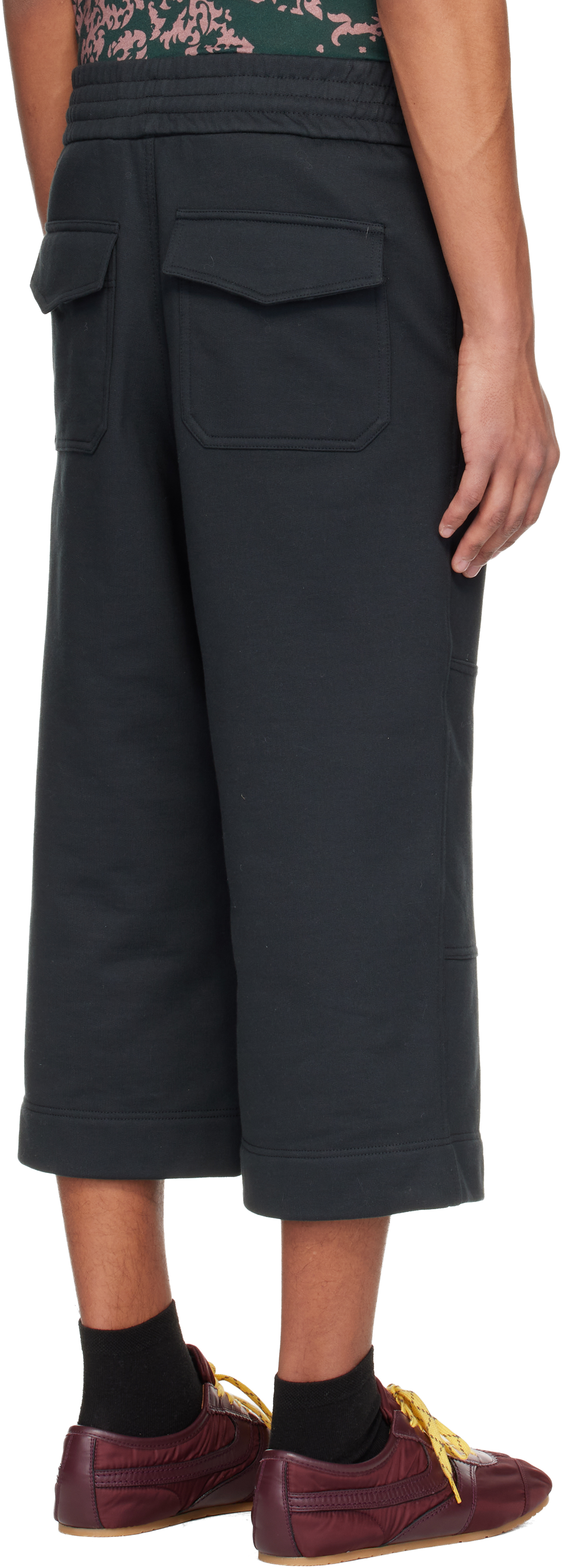 Black Loose Cotton Shorts