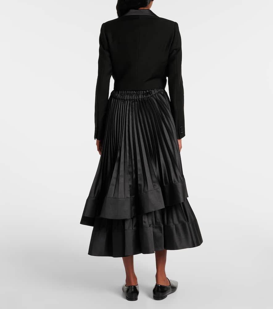 Cropped wool, mohair, and silk jacket