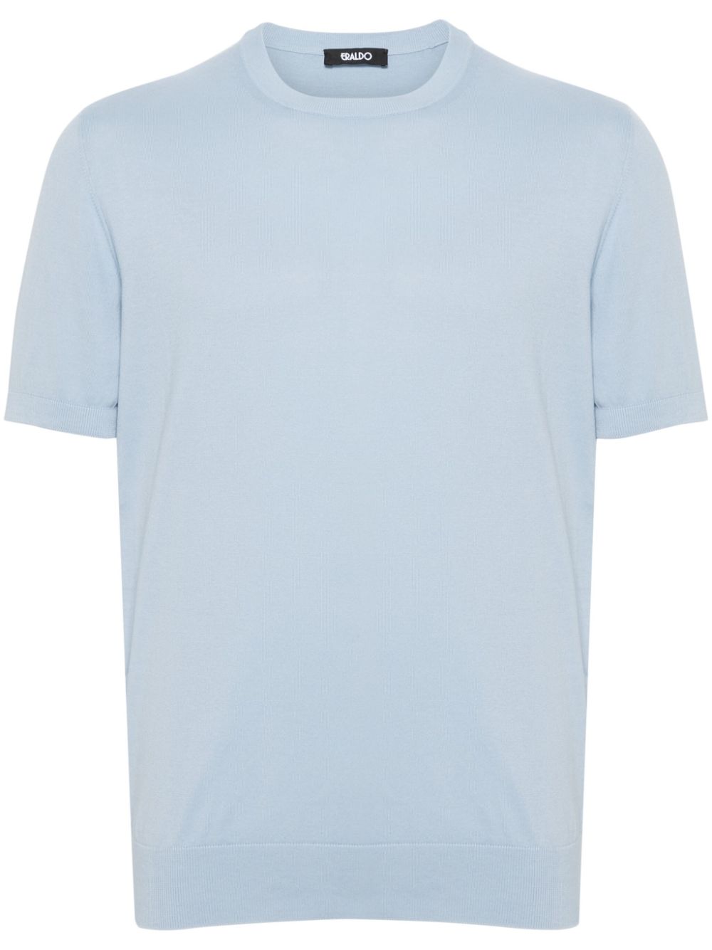 Knitted cotton T-shirt - Blue