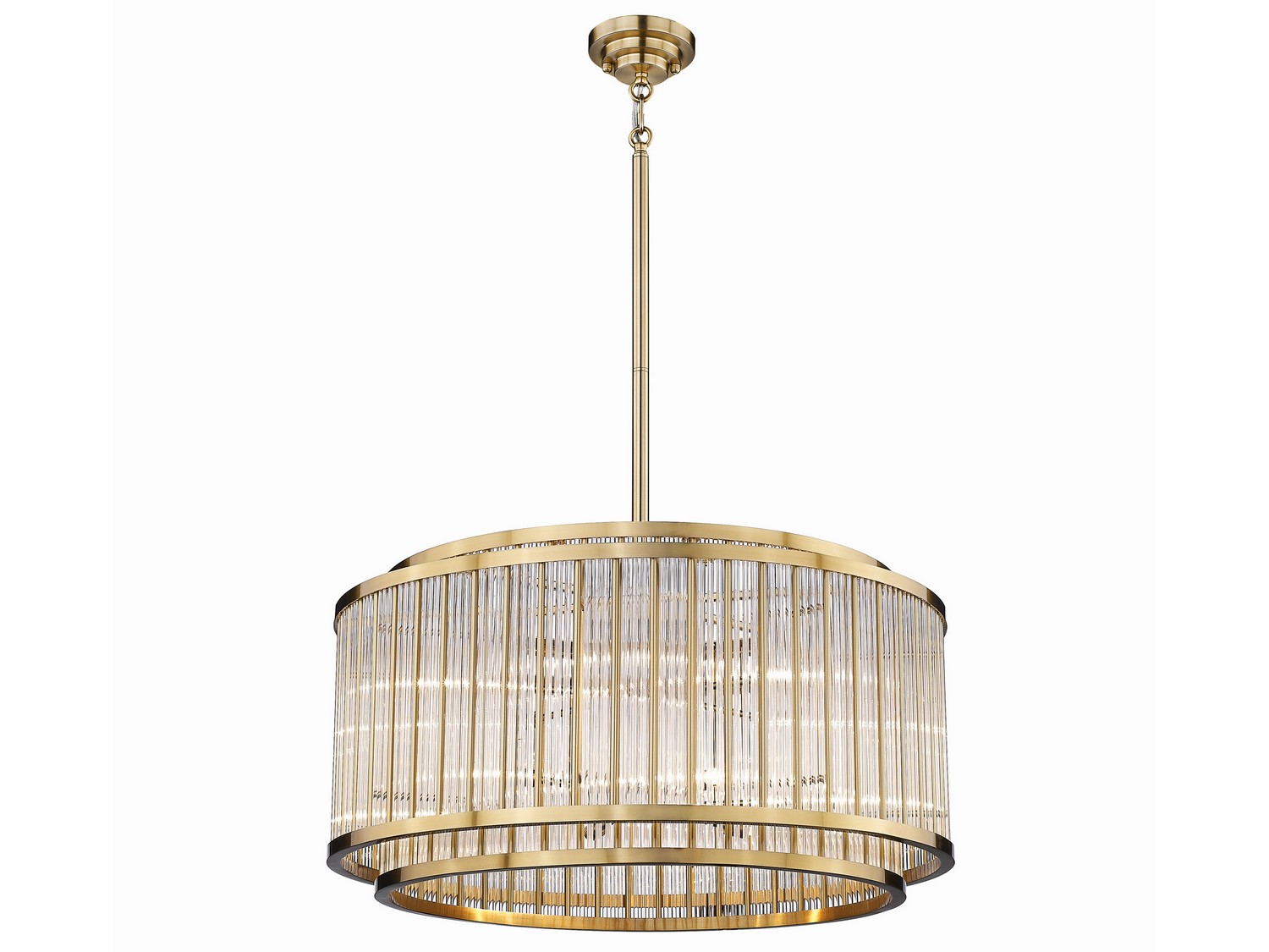 Aged Brass Chandelier from the Waldorf Collection