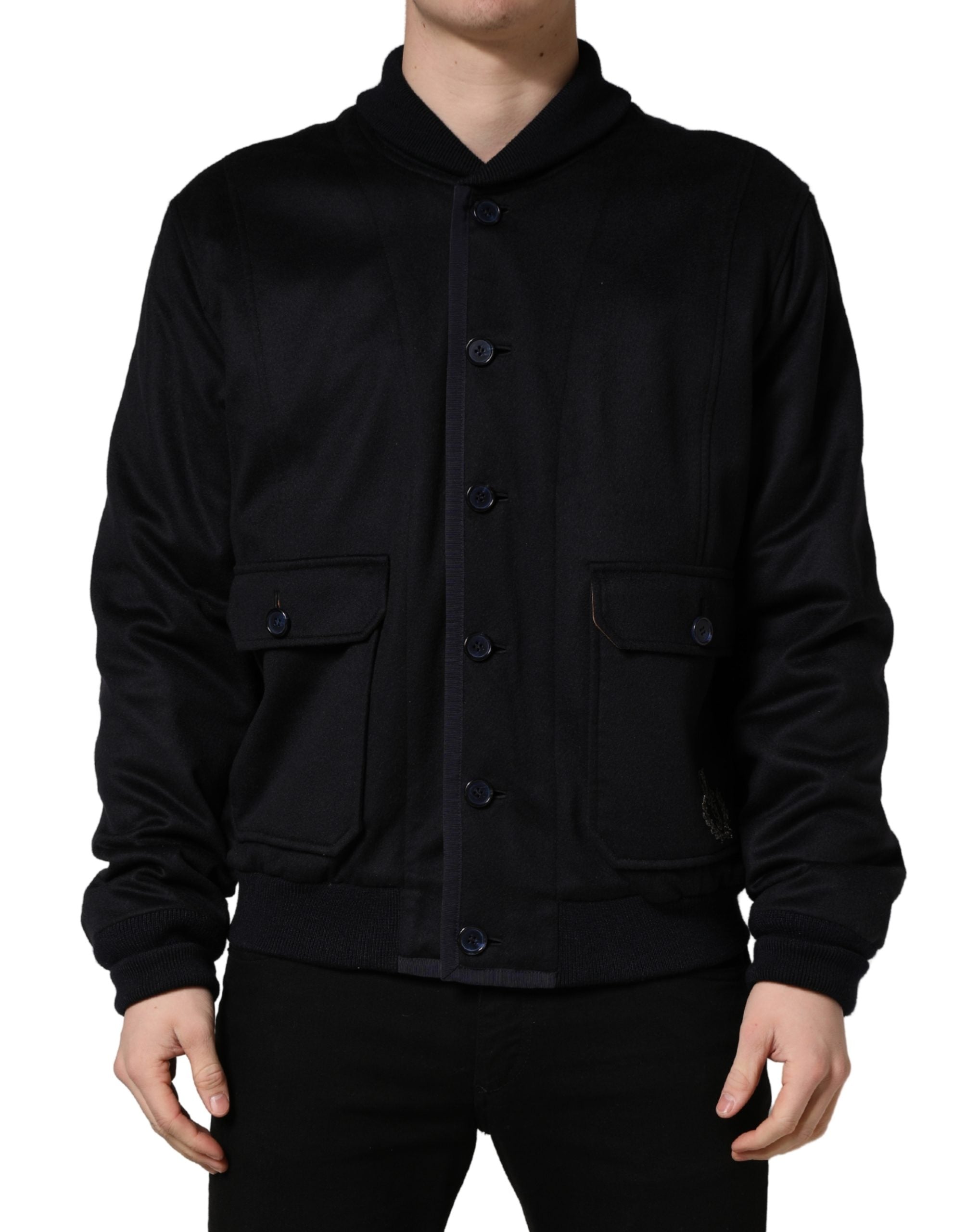 Cashmere Knitted Jacket — Black