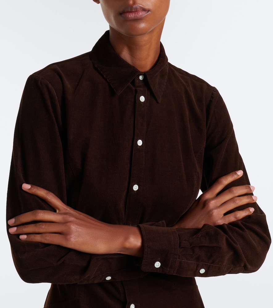 Cotton corduroy midi dress