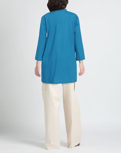 Woman Top Azure Size S Cotton, Elastane