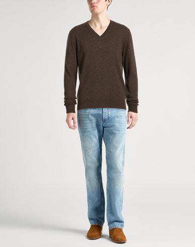 Man Sweater Brown Size 46 Cashmere