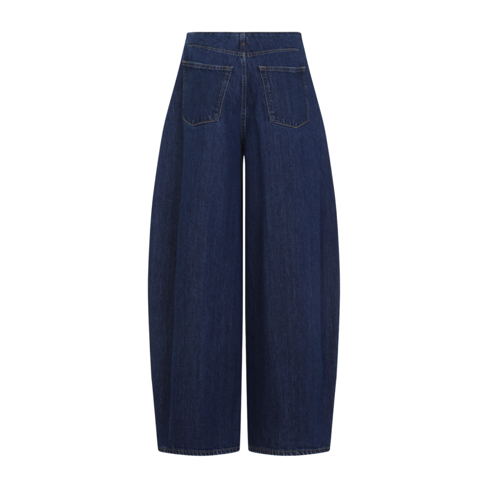 Blue Denim Relaxed High Rise Jeans