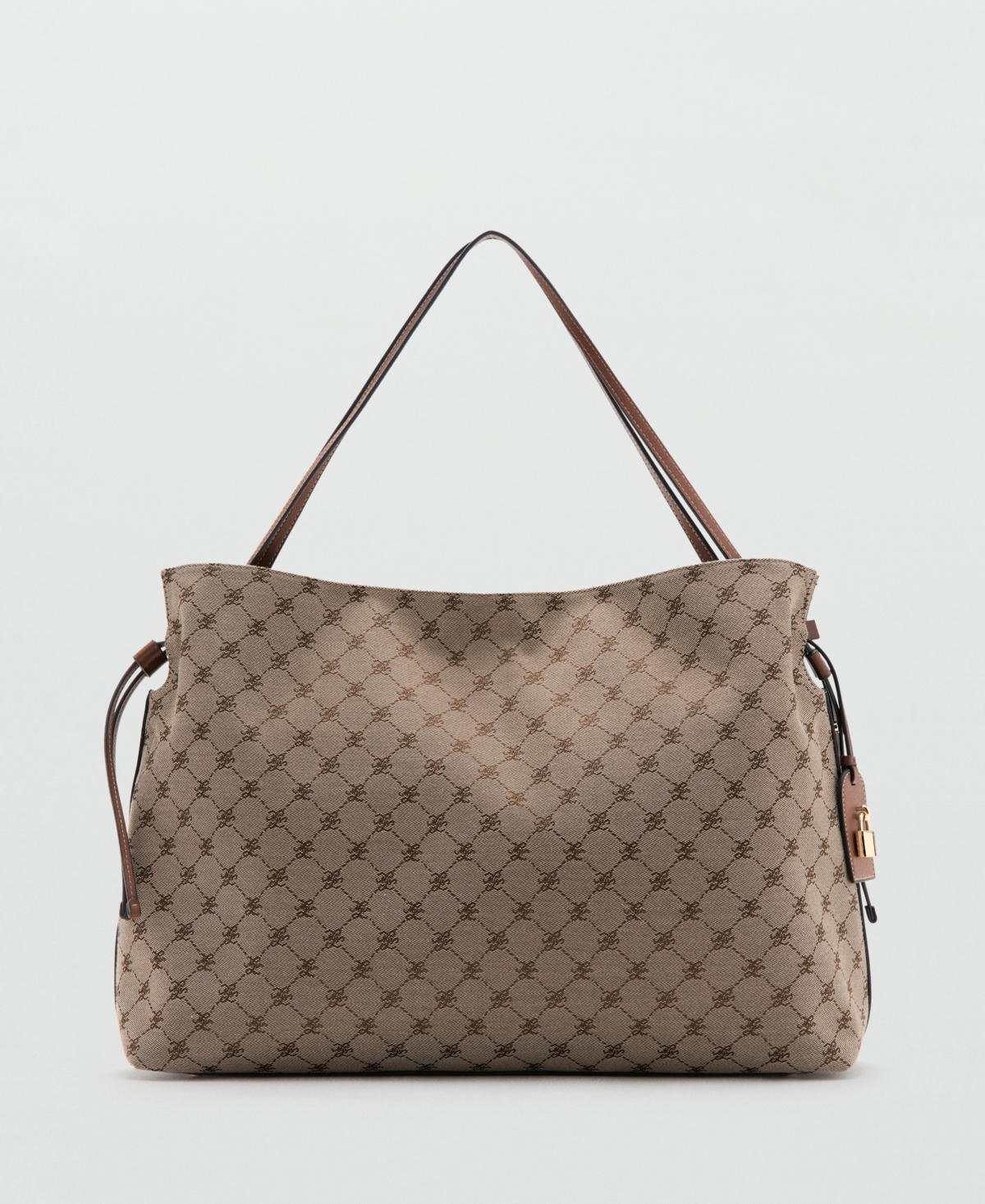 Women's Jacquard Bucket Bag - Medium Brown