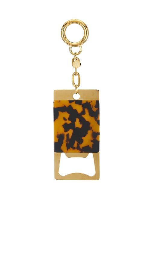 Petit moments Bottle Opener Carabiner Keychain in Metallic Gold