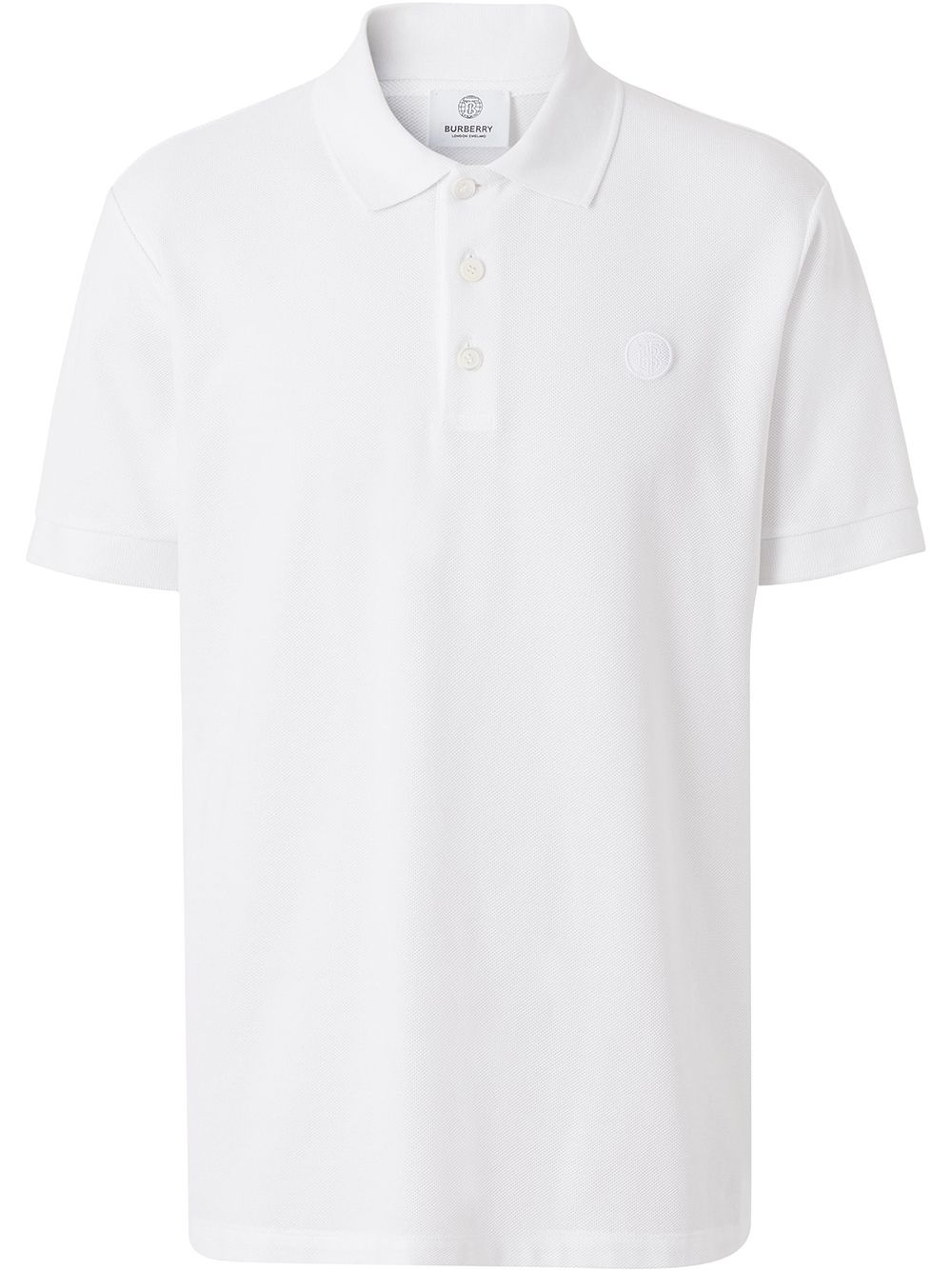 Monogram-embroidered polo shirt - White