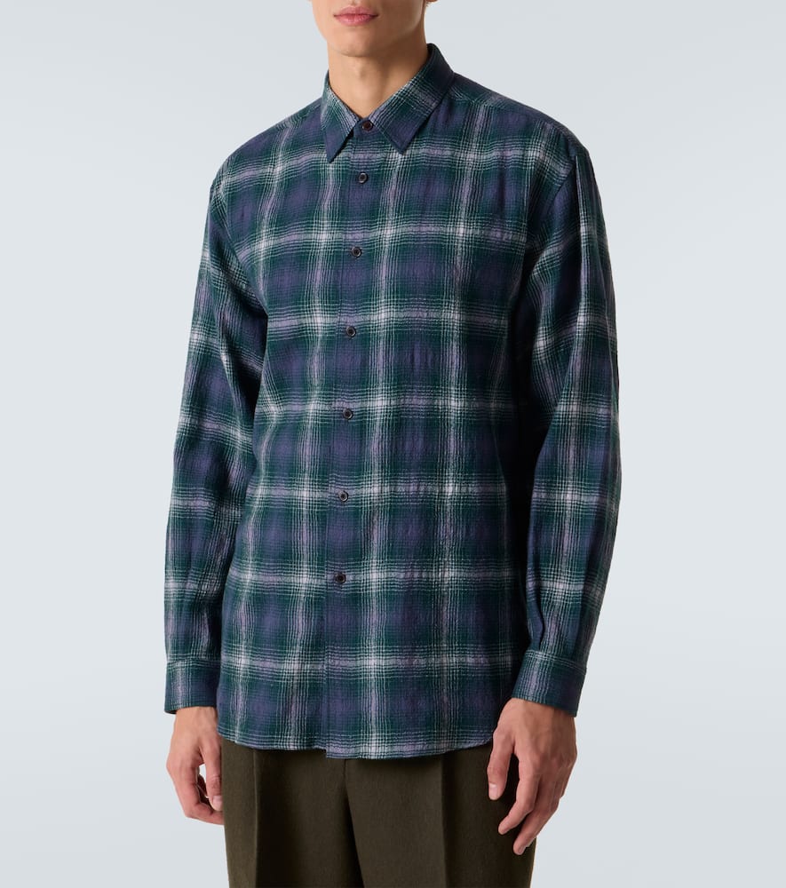 Checked wool shirt