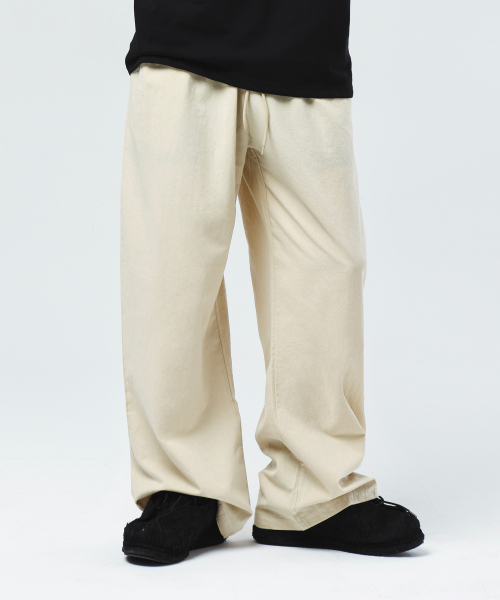 Linen like wide fit pants