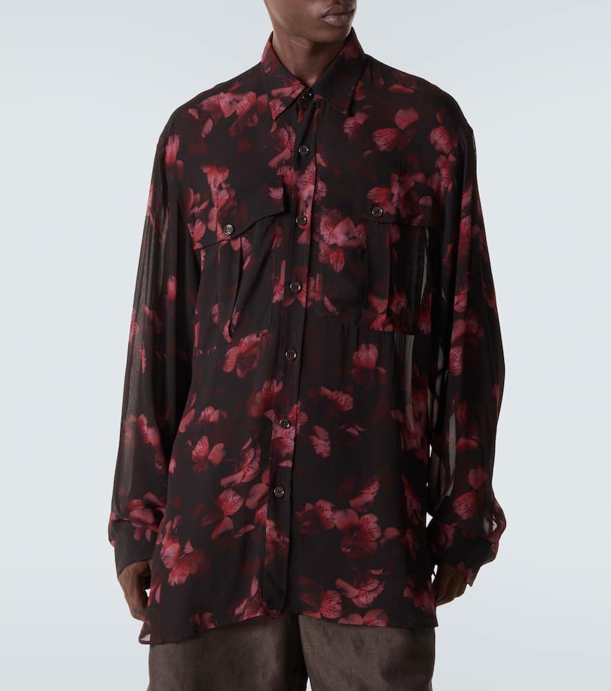 Sheer floral shirt