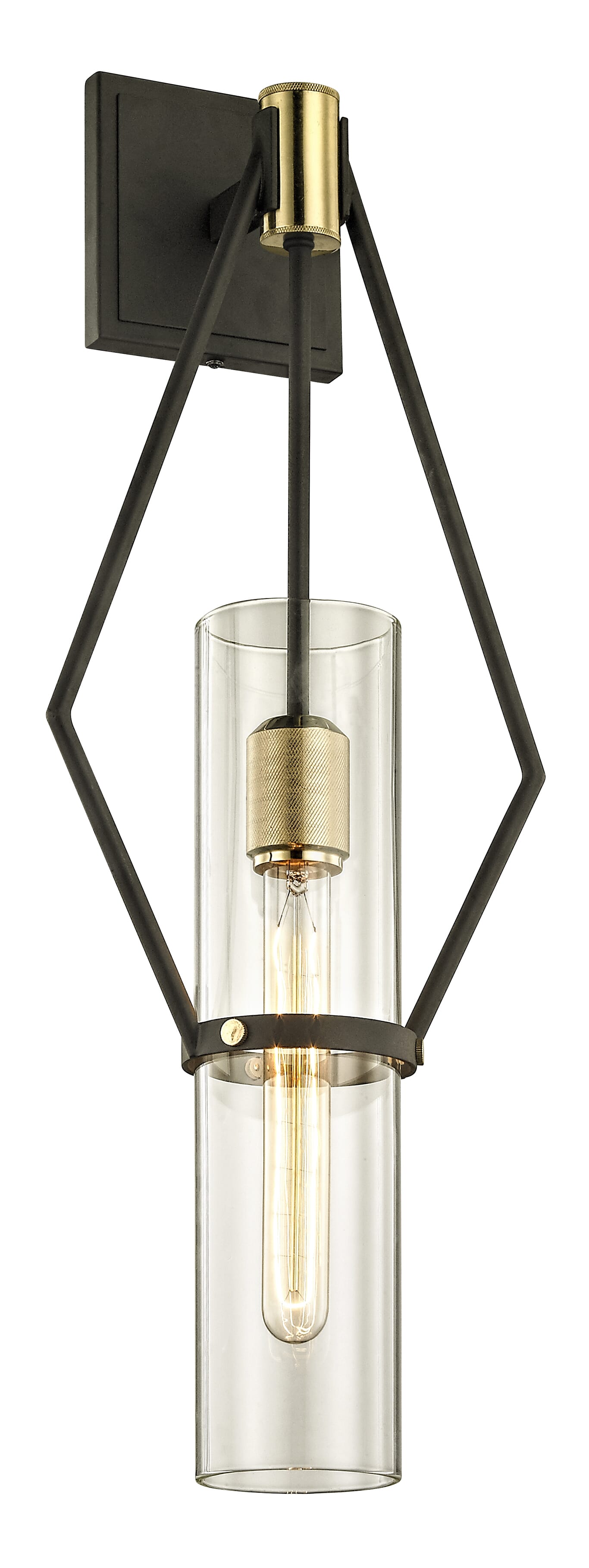 Troy Raef 26" Wall Sconce in Textured Bronze Brushed Bra