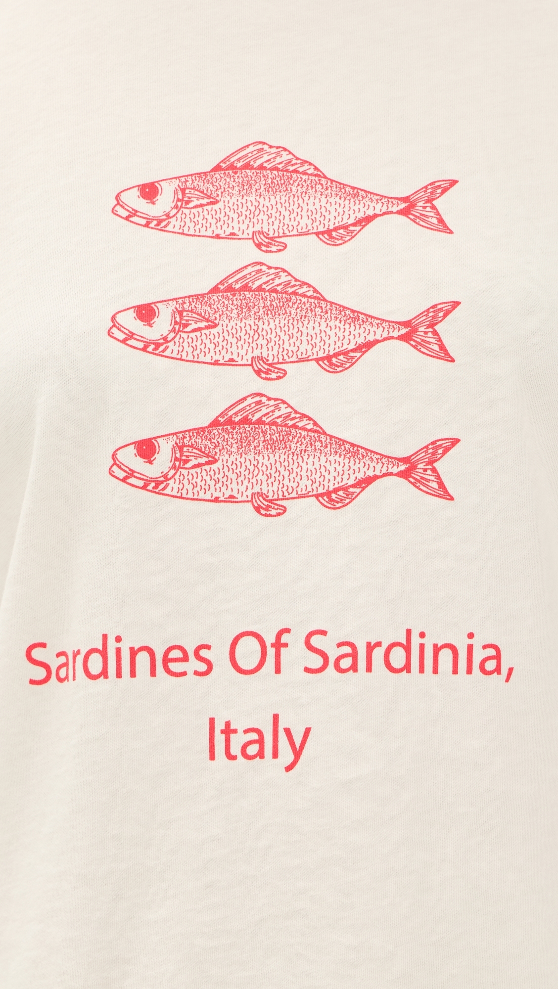 Sardines of Sardinia Everyday Tee Off White