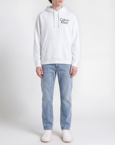 Man Sweatshirt Ivory Size XL Cotton, Recycled polyester