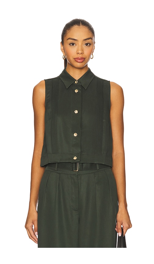 Hevron vera top en color verde oscuro XS también en
