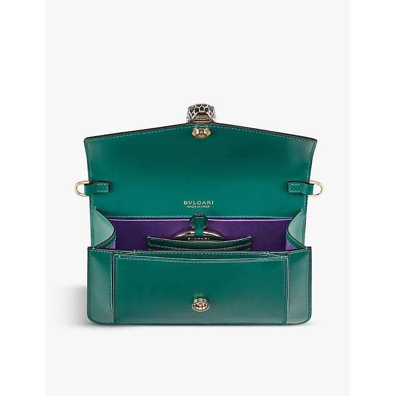 Womens Green Serpenti Forever Leather Cross-body bag 