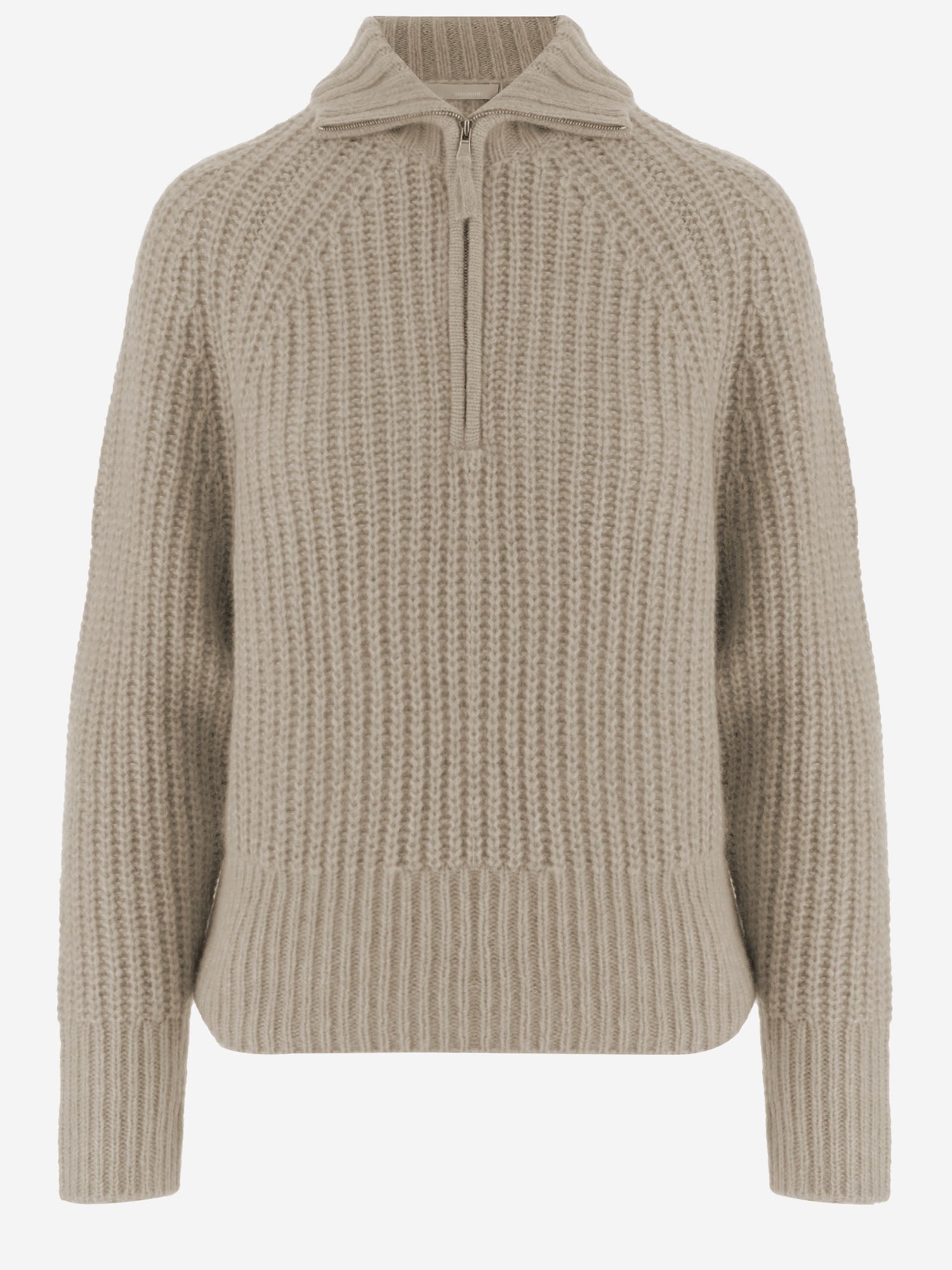 Cashmere and Silk Sweater — Beige
