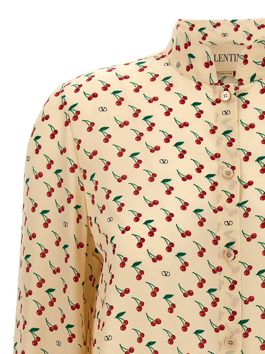 Valentino Garavani - Cherryfic Shirt And Blouse Beige