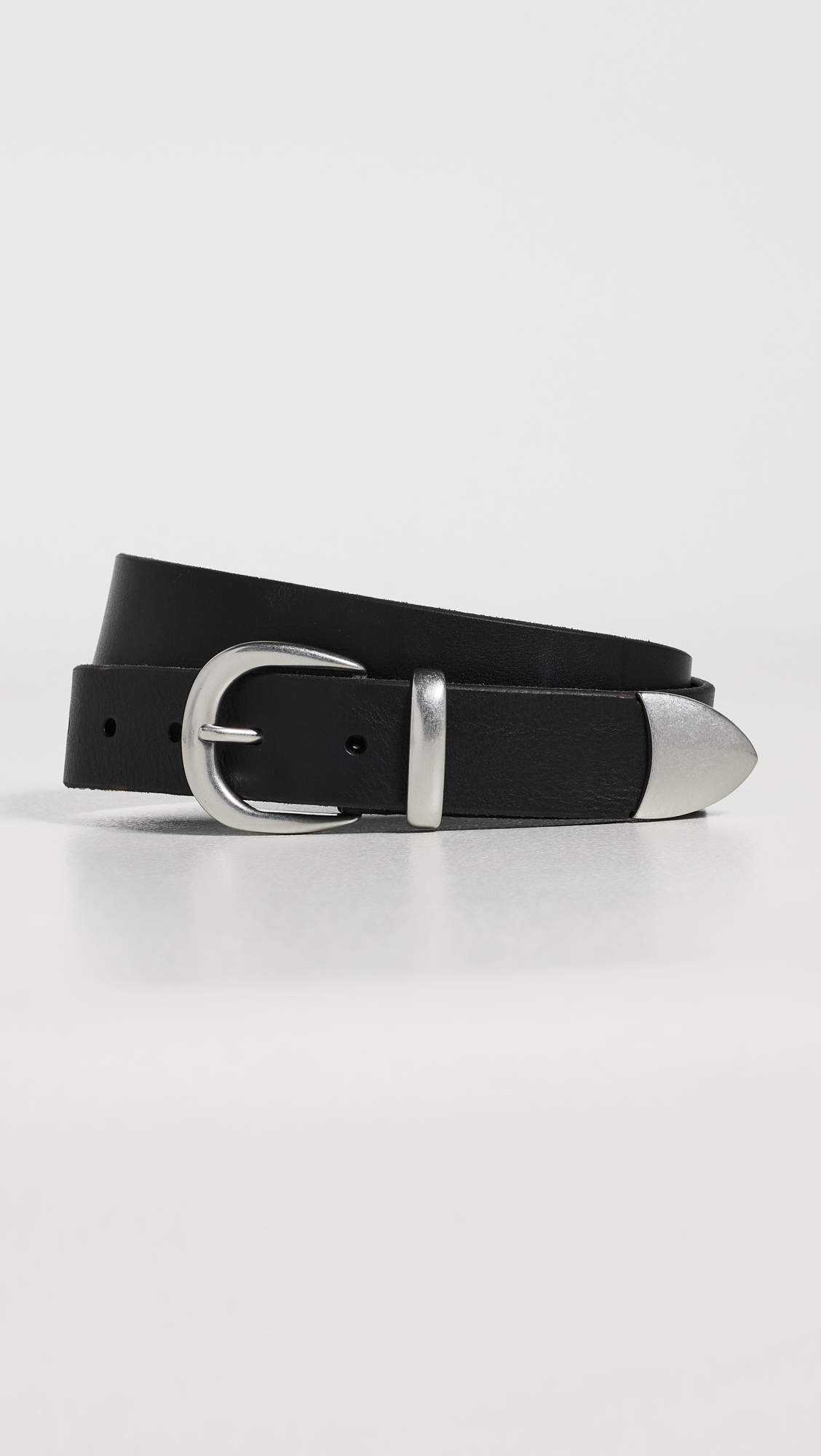 Western Bridle Leather Belt Black