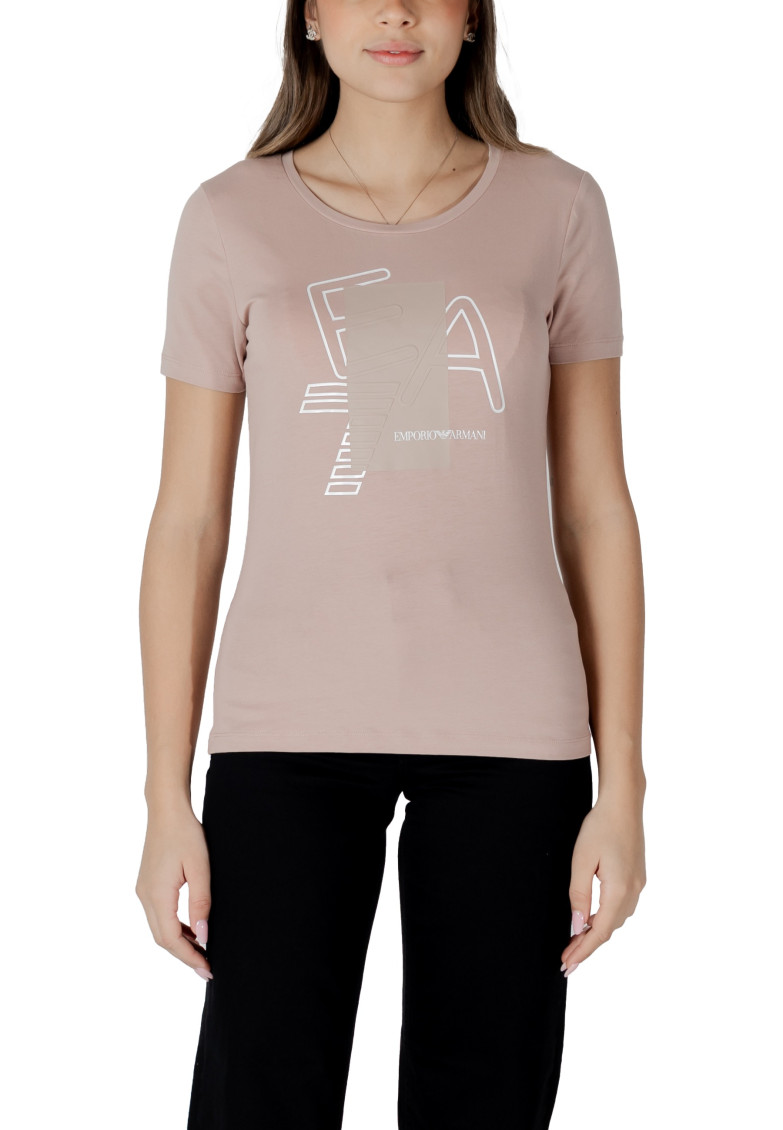 Light Pink Logo Round Neck T-Shirt