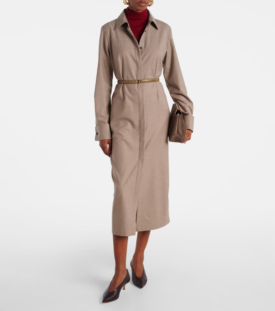 Pallino cashmere-blend shirt dress
