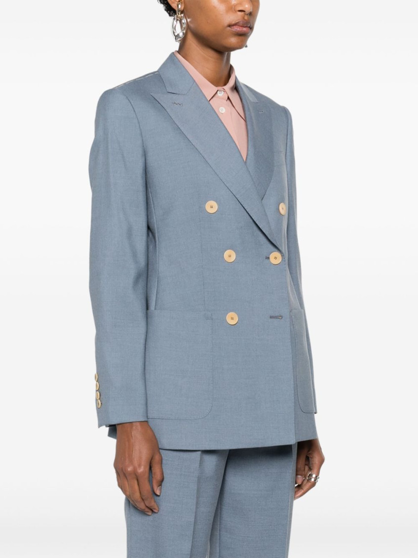Blue Berta Double-breasted Blazer