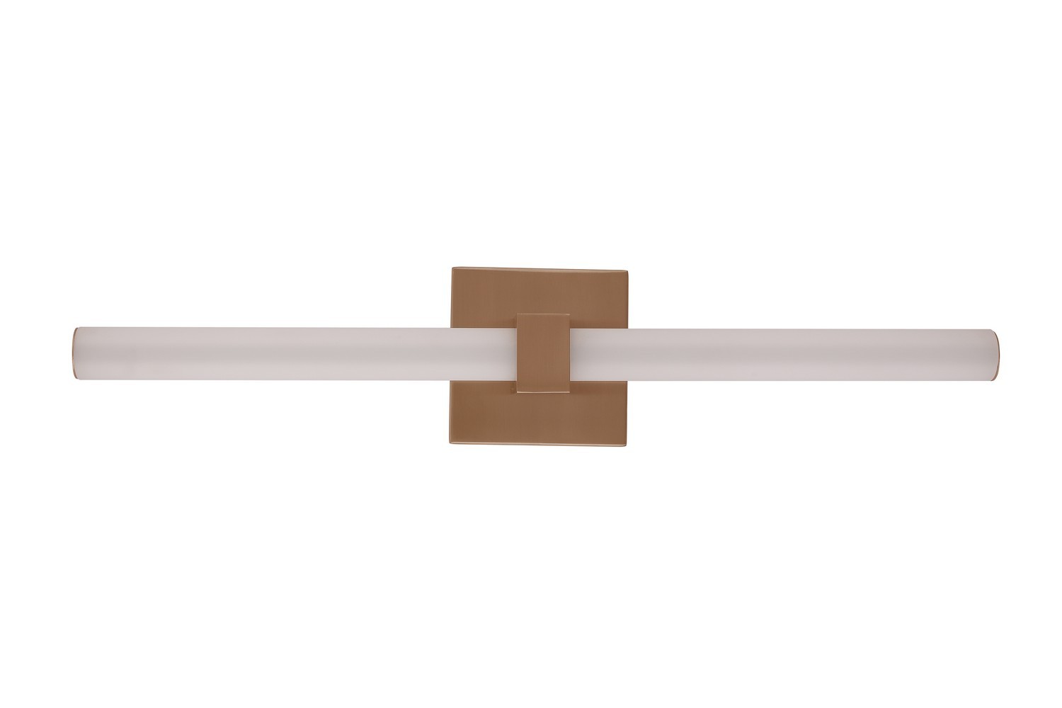 Satin Brass LED Bathroom Vanity Light from the Linear Collection
