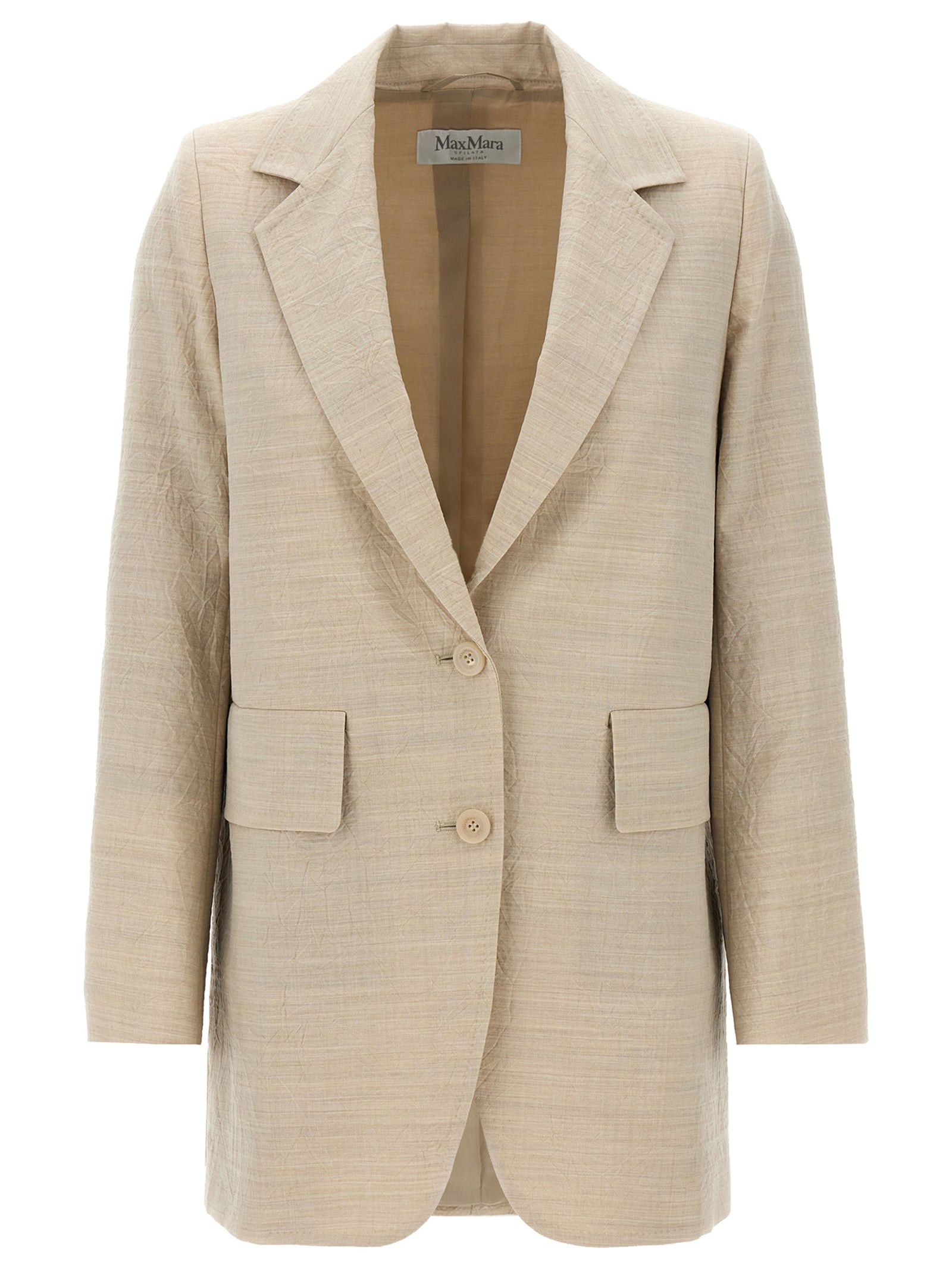 Virgin Wool Blazer — Beige