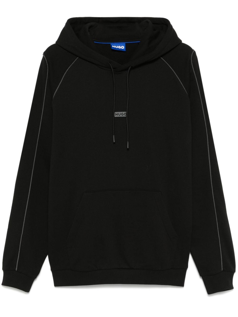 Logo-print hoodie - Black