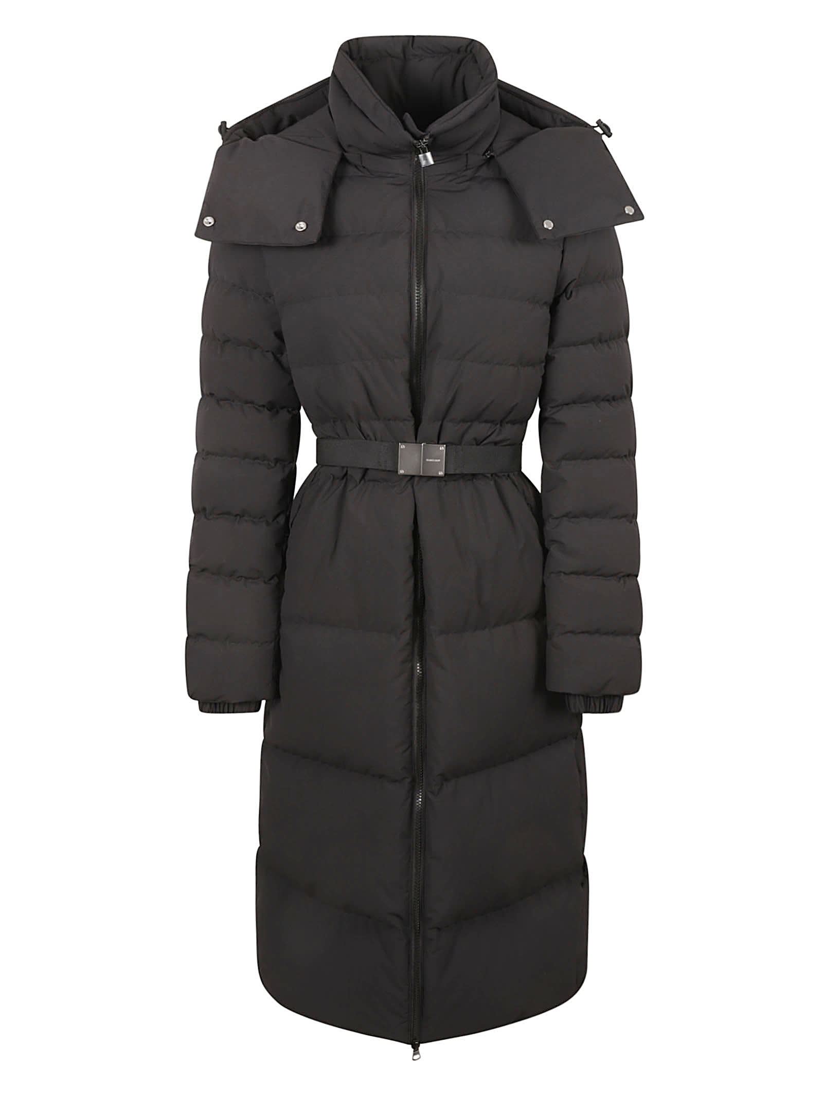 Burniston belted padded coat - Black