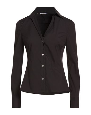 Woman Shirt Black Size M Cotton, Polyamide, Elastane