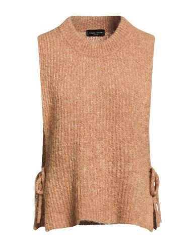 Woman Sweater Camel Size 1 Baby alpaca wool, Recycled nylon