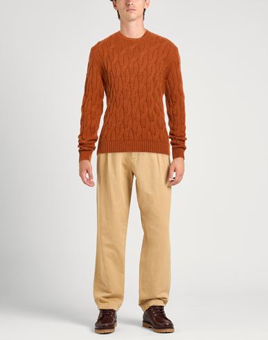 Man Sweater Orange Size 44 Virgin Wool