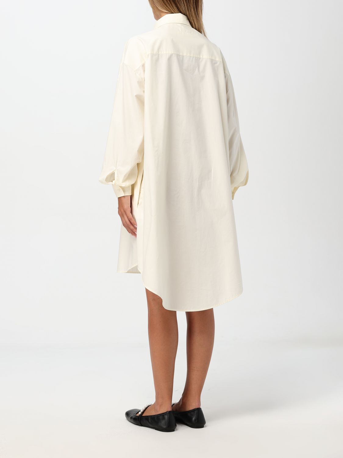 Poplin shirt dress - White