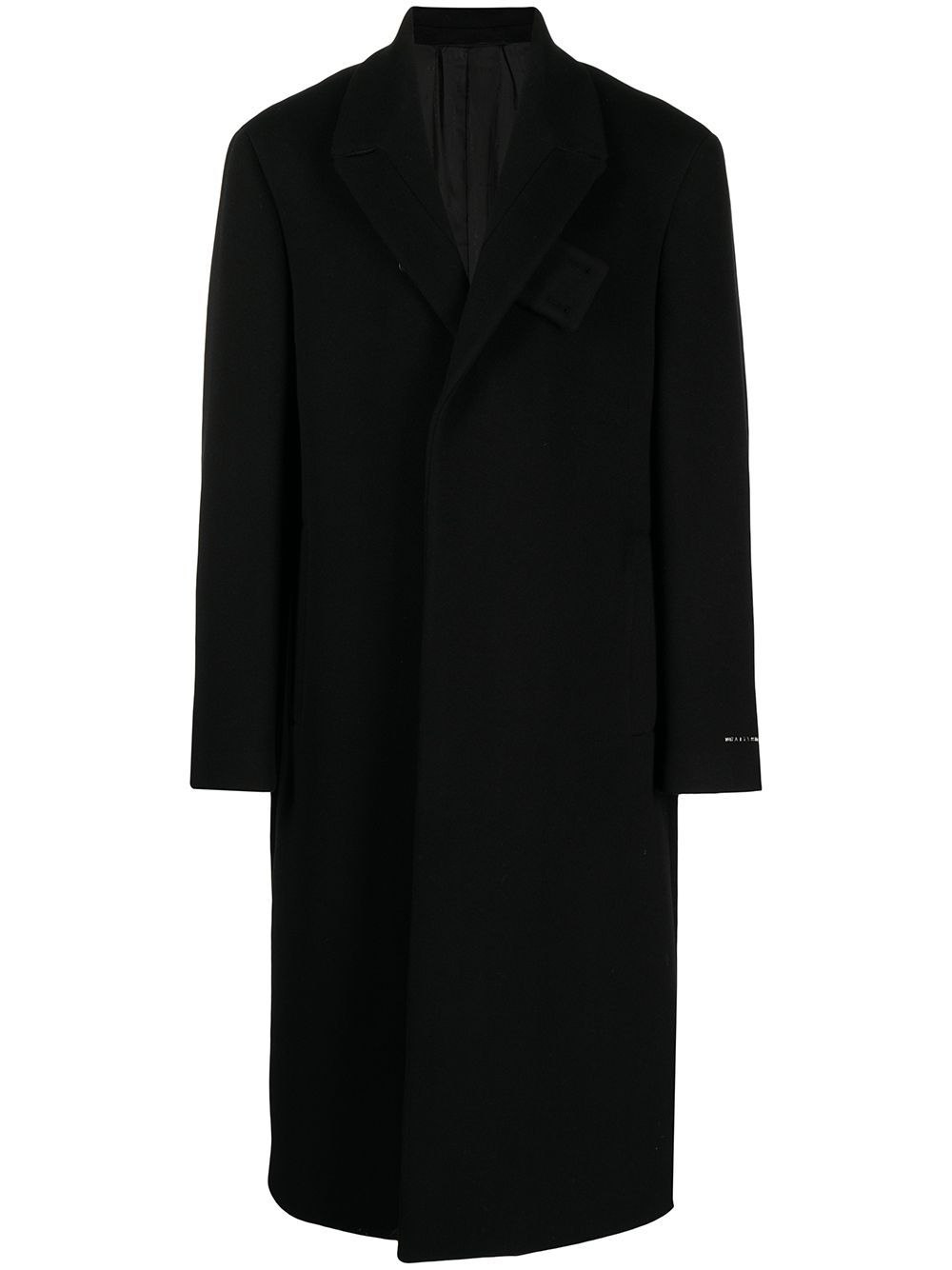Single-breasted midi coat - Black