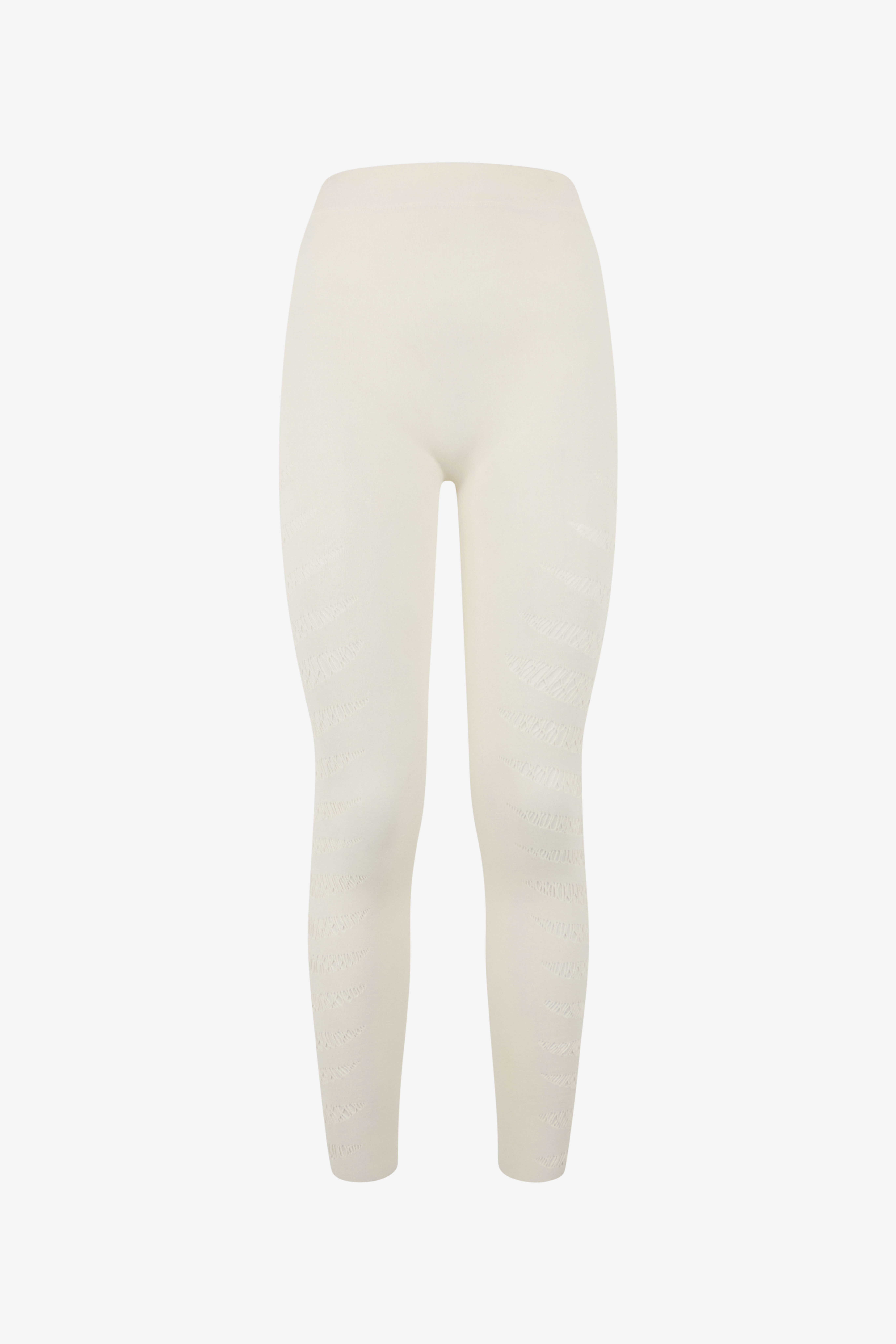 White Cut-out Leggings
