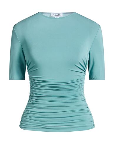 Alaïa Woman Top Turquoise Size 4 Viscose, Elastane