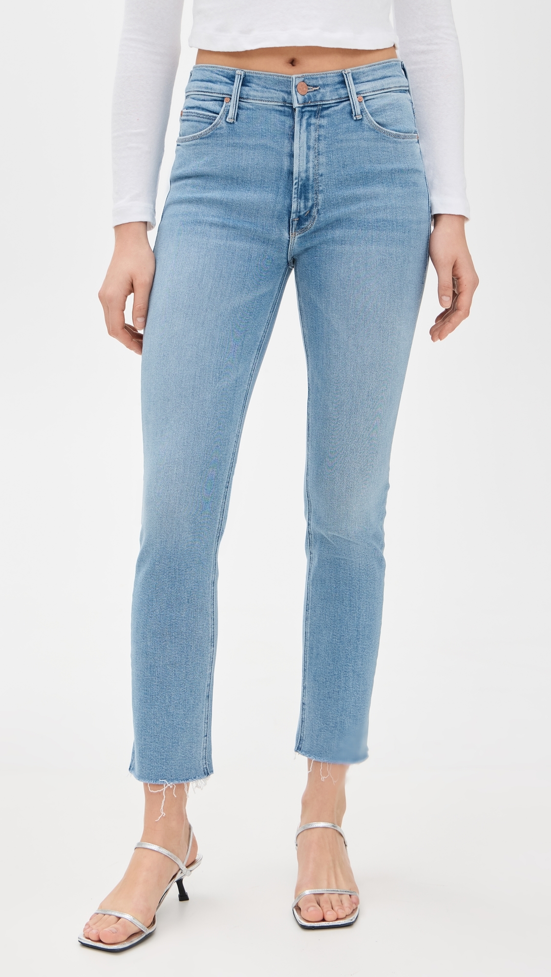 Mid Rise Dazzler Ankle Fray Jeans Blessing In Disguise