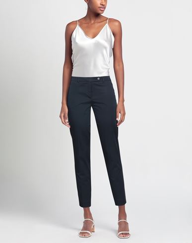 Seventy Venezia Sergio Tegon Woman Pants Navy Size 2 Cotton, Elastane