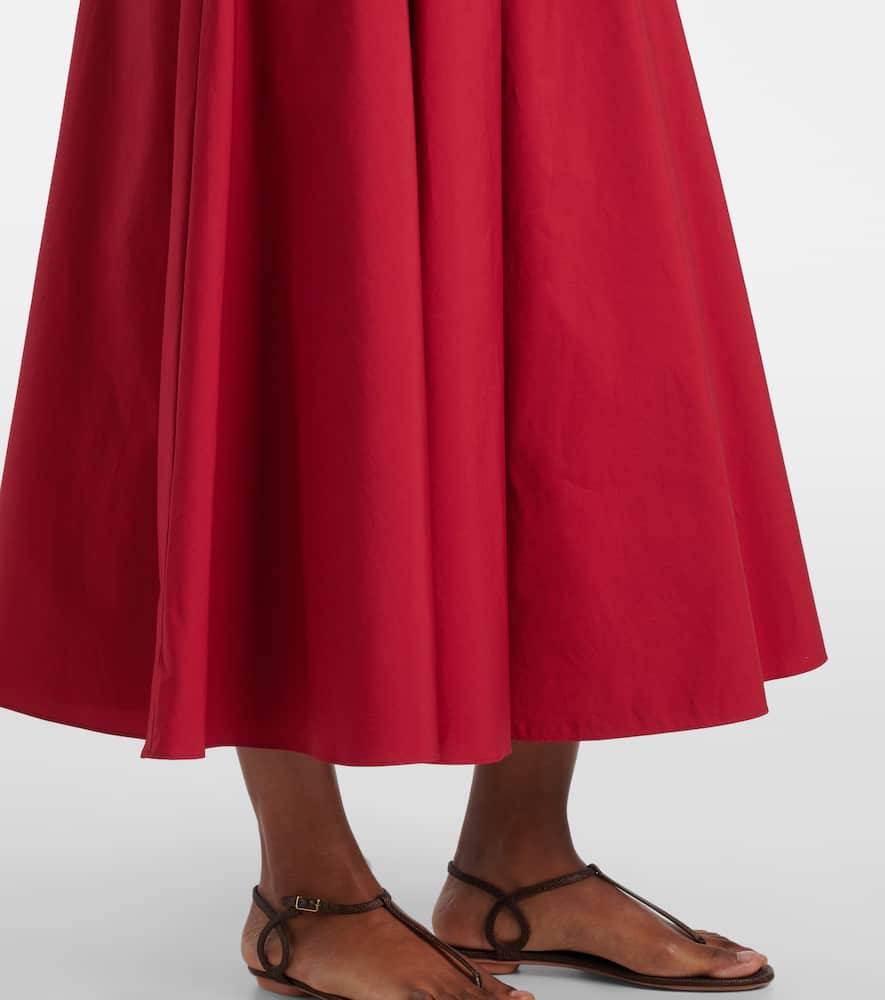 Cotton poplin midi dress