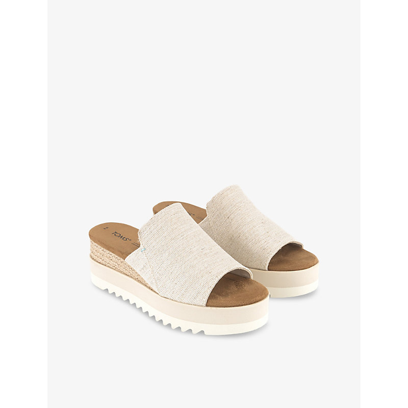Womens Tural Yarn Dye Diana Slip-on Canvas Wedge Sandals