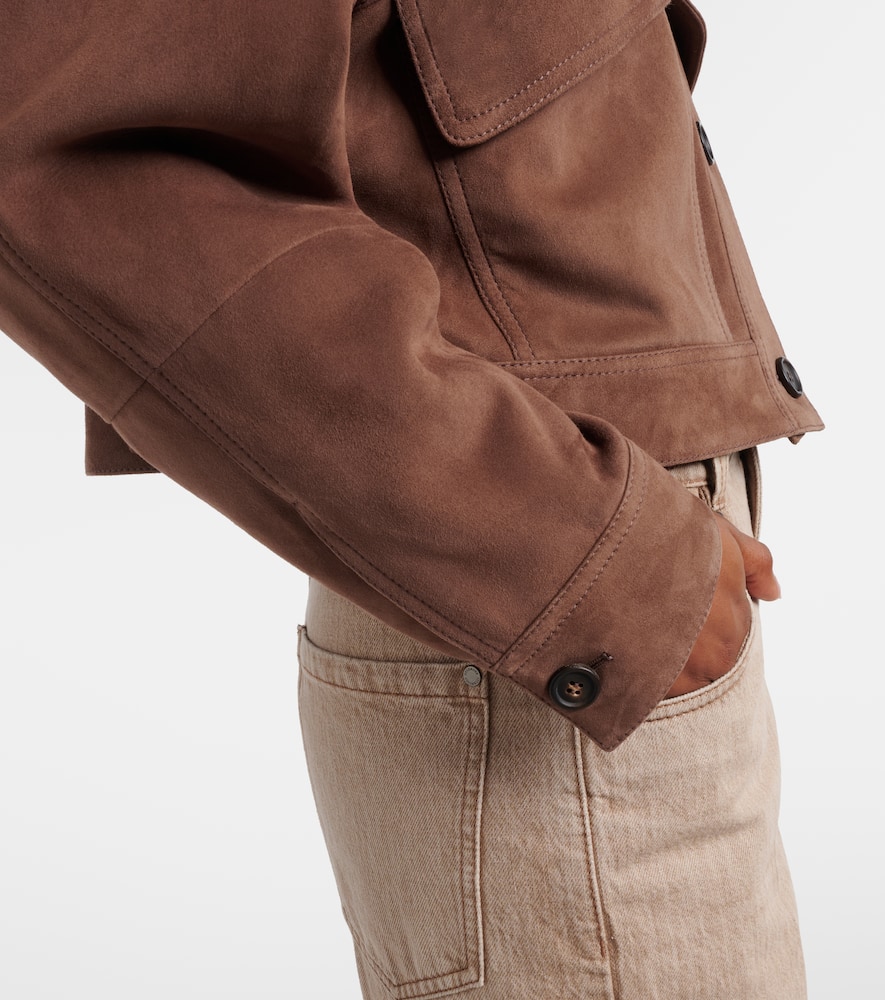 Monili cropped suede jacket