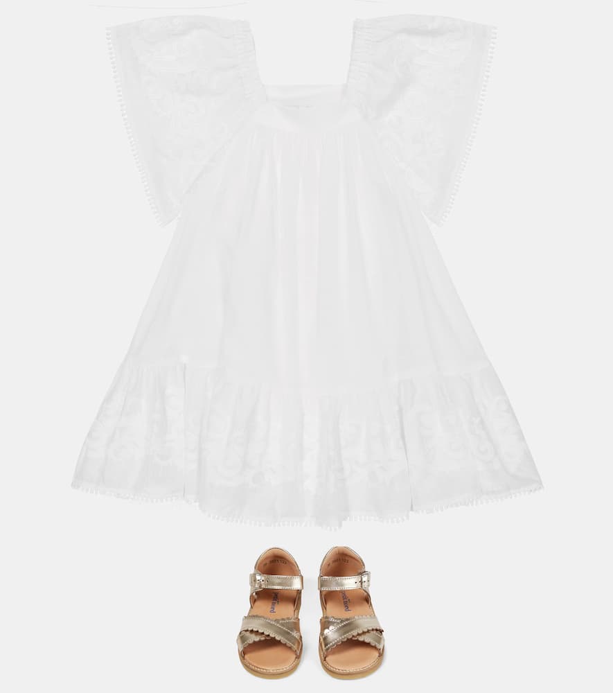 Zimmermann Kids Anneke embroidered cotton dress