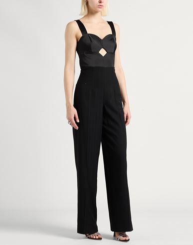 Woman Jumpsuit Black Size 4 Viscose, Wool, Polyamide, Polyester