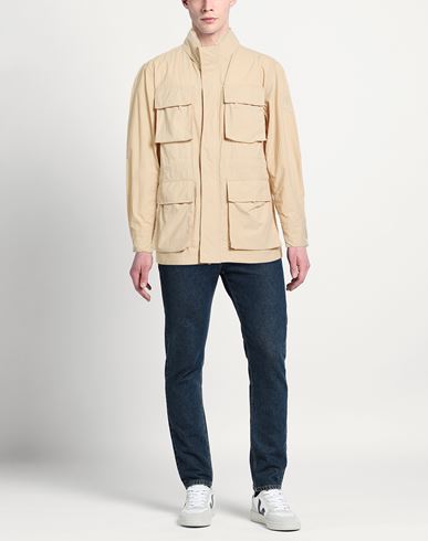Man Jacket Beige Size XL Nylon, Polyurethane