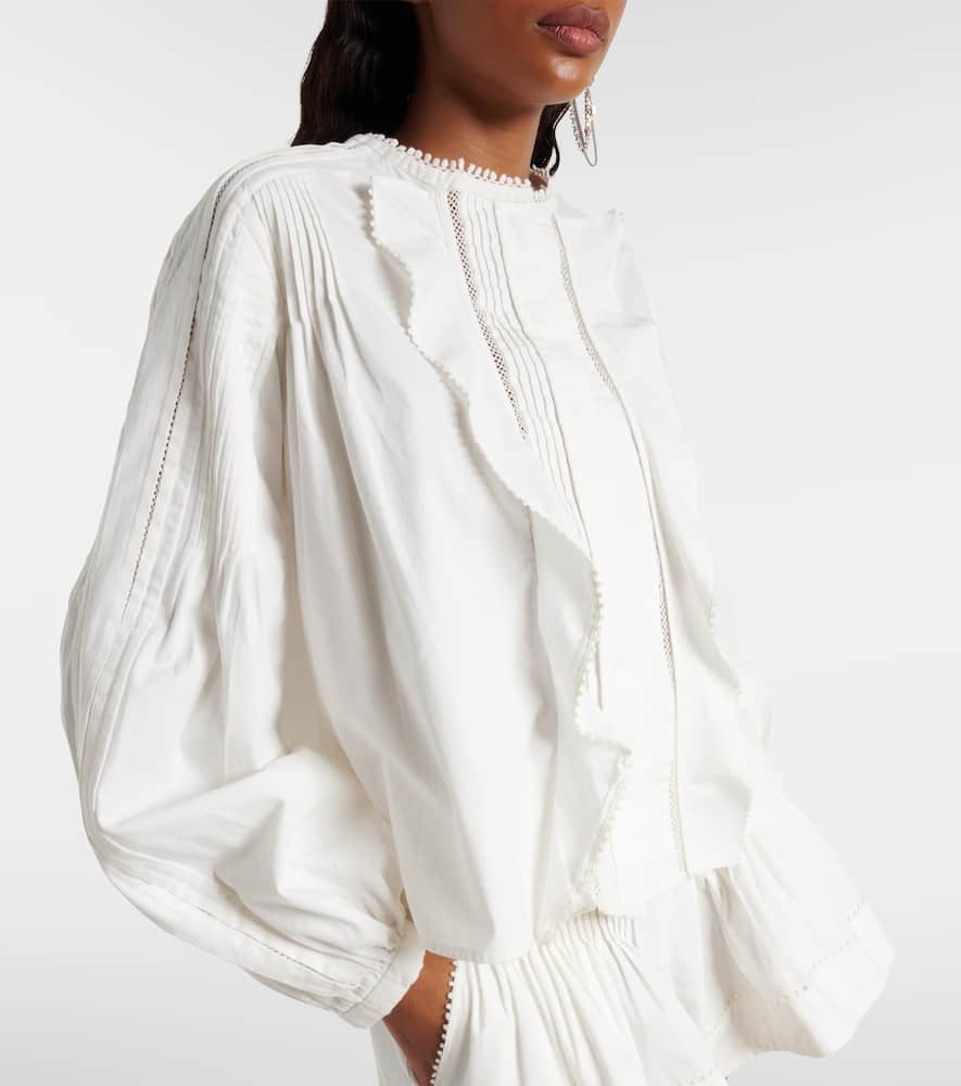 Cubraly ruffled cotton blouse